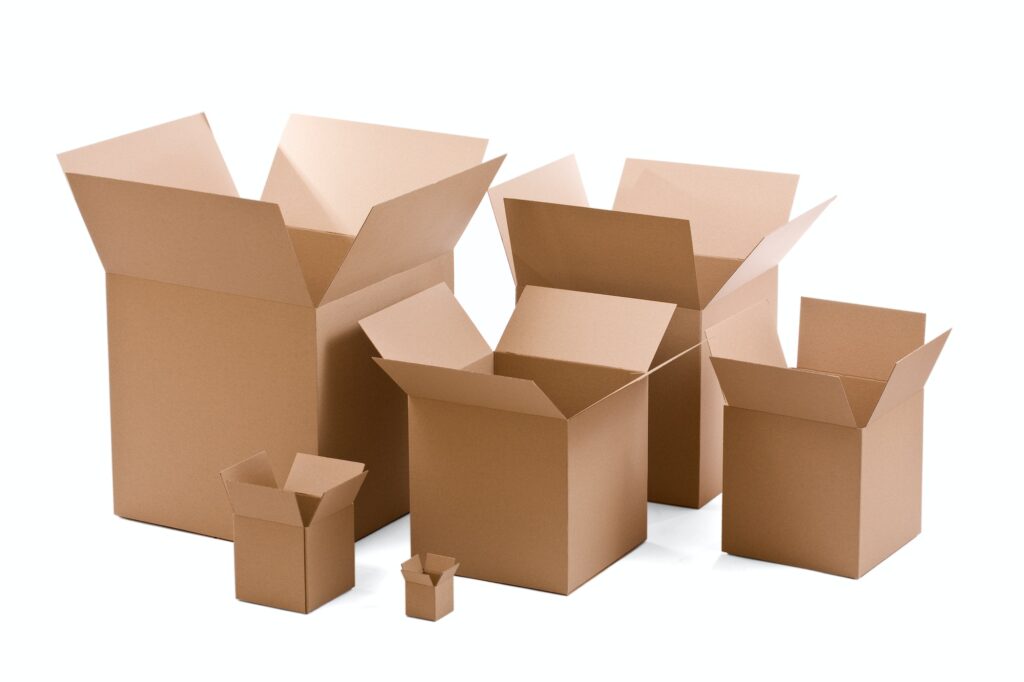 cardboard boxes